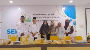 Pendamping Halal Aceh Utara Lakukan Edukasi Sertifikasi Halal terhadap UMKM Binaan Diskop UKM Provinsi Aceh